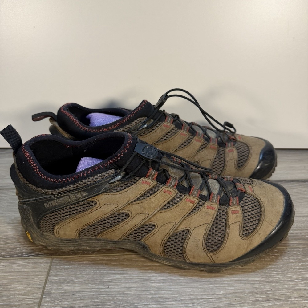 Merrell Boulder Performance Vibram Hiking Shoes Mens 13 Brown Suede J12065